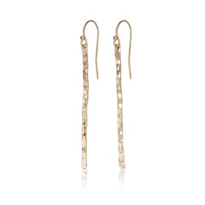 Image of Hammered Bar Earrings