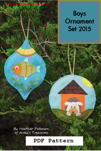 Image 1 of Boys Ornament Set 2015  PDF Pattern ANK 321