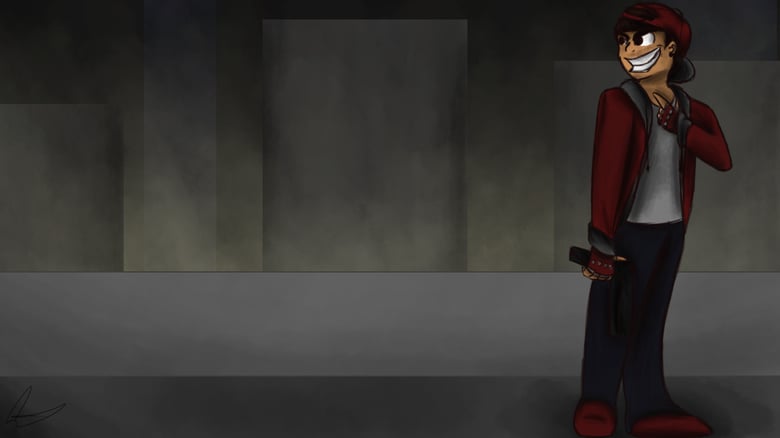 Image of Full body drawing w/ background 1280x720 Pixels 