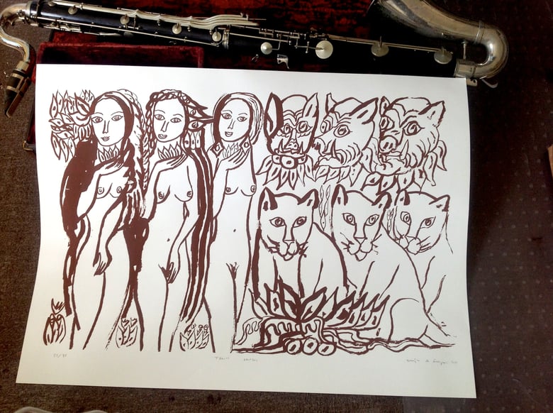 Image of Trance Dancers screenprint