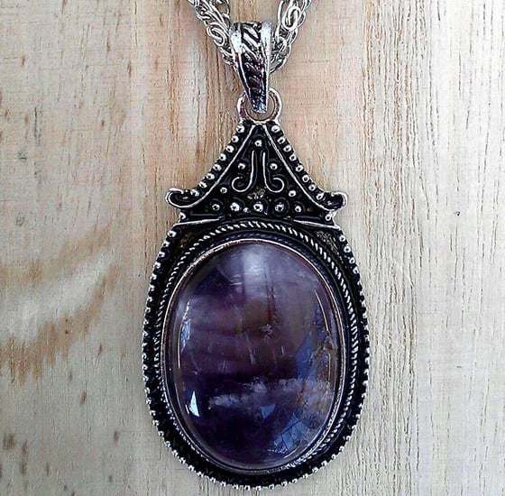 Image of Amethyst Oval Necklace