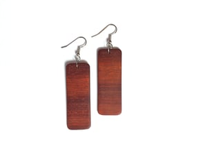 Image of Bloodwood Rectangle Earrings