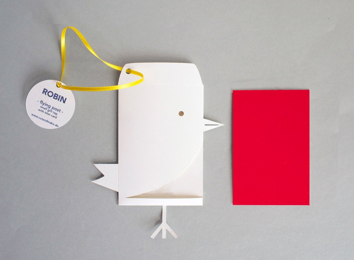 Image of 2 x Robin Envelope Gift Tag