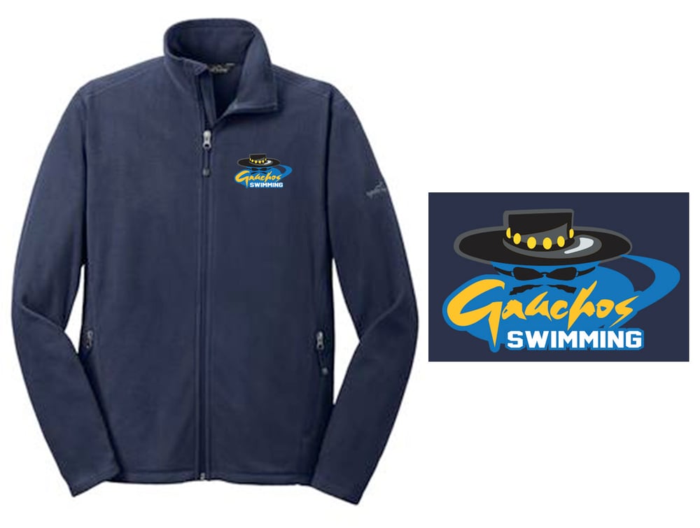 Image of UCSB Swimming Navy Embroidered Fleece Jacket