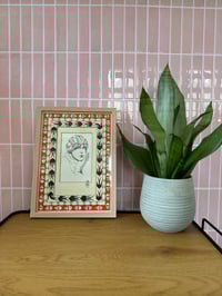 Image 2 of Dreamy Lady drawing, Framed. 