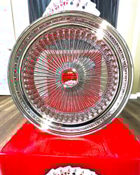 Image 2 of 22x8 Chrome 150 spoke STD Player Wire Wheels