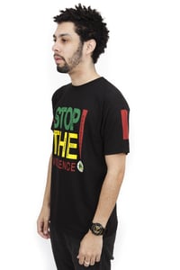 Image 3 of Cross Colours - STOP THE VIOLENCE T-SHIRT - Black