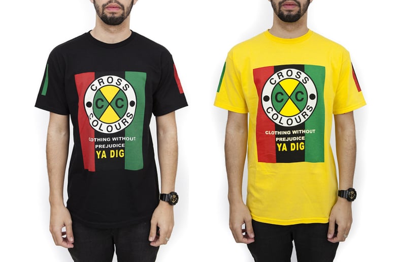 Image of Cross Colours - FLAG LOGO T-SHIRT (Regular Fit)