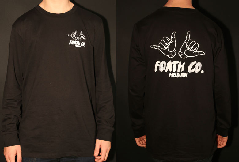 Image of Foath Shaka Long Sleeve Tee (Black)