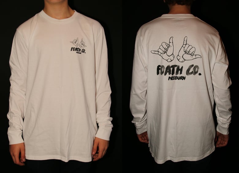 Image of Foath Shaka Long Sleeve Tee (White)