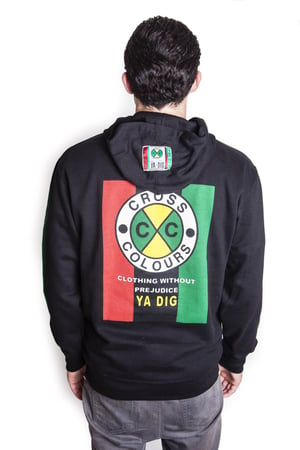 Image of Cross Colours - FLAG LOGO PULLOVER HOODIE