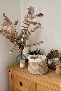 Image 1 of Handmade Crochet Chunky Ruffle Basket