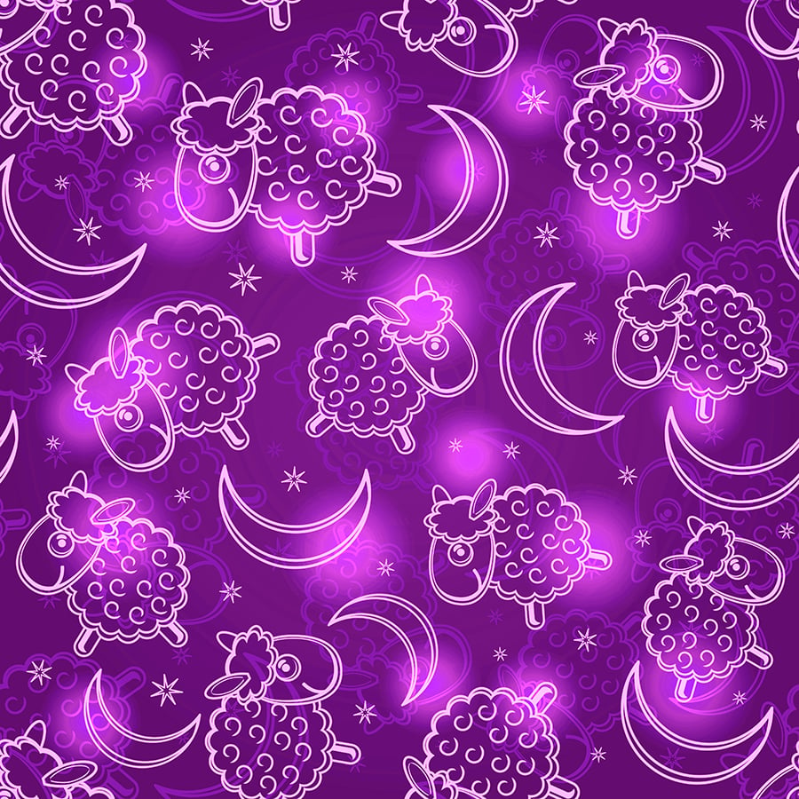 Image of Sleepy Sheepy Purple & Panel