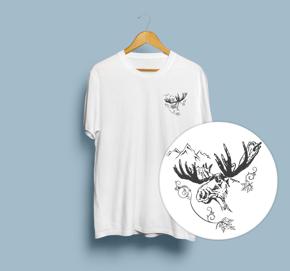 Image of White Moose Crest T-Shirt