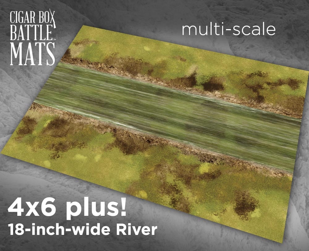 18 inch wide River -- 4x6 plus -- #232 / Cigar Box Battle Store