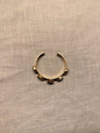 Image 3 of LULA 5-Tone Real Stone Gold Cuff Bracelet
