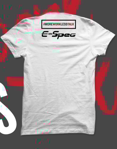 Image of E-Spec T-Shirt | Racing Isn't a Hobby It's a Lifestyle | White T-Shirt  