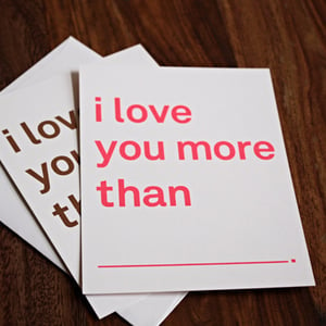 Image of i love you more than cards sets of 6
