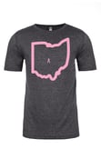 Image of Mens Crew- Ohio Outline w/ Pink Ribbon on CBus