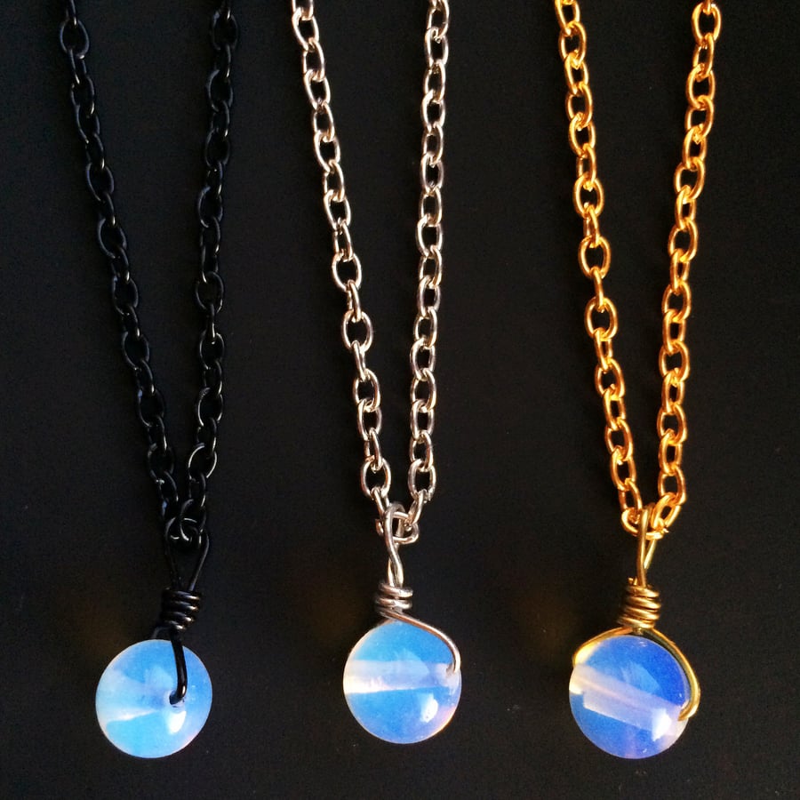 Image of Moonstone Orb Necklaces
