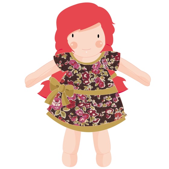 Image of Petite Poupee waldorf noisette / sur commande