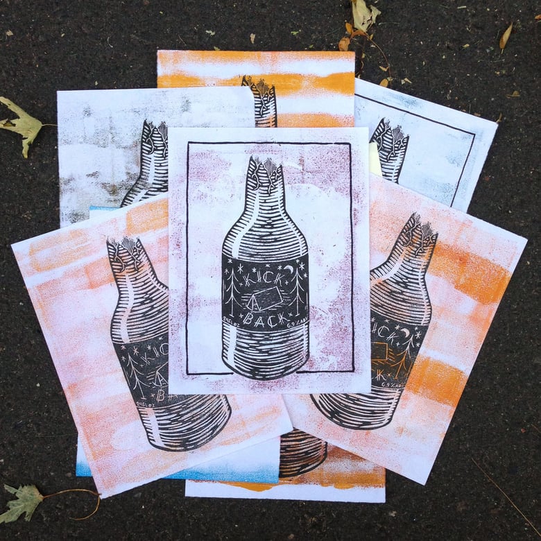 Image of beer bottle print