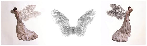 Image of Triptych / Enzoani Wings Collages & Spread Eagle (one size: small)