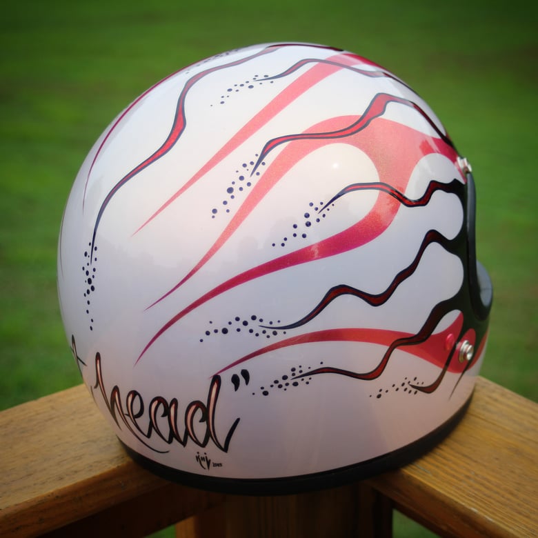 Image of Biltwell Gringo helmet with custom paint