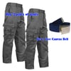 2 Pairs of Black Men's EMT Pants Package (Free Canvas Belt)  ~  32" inseam