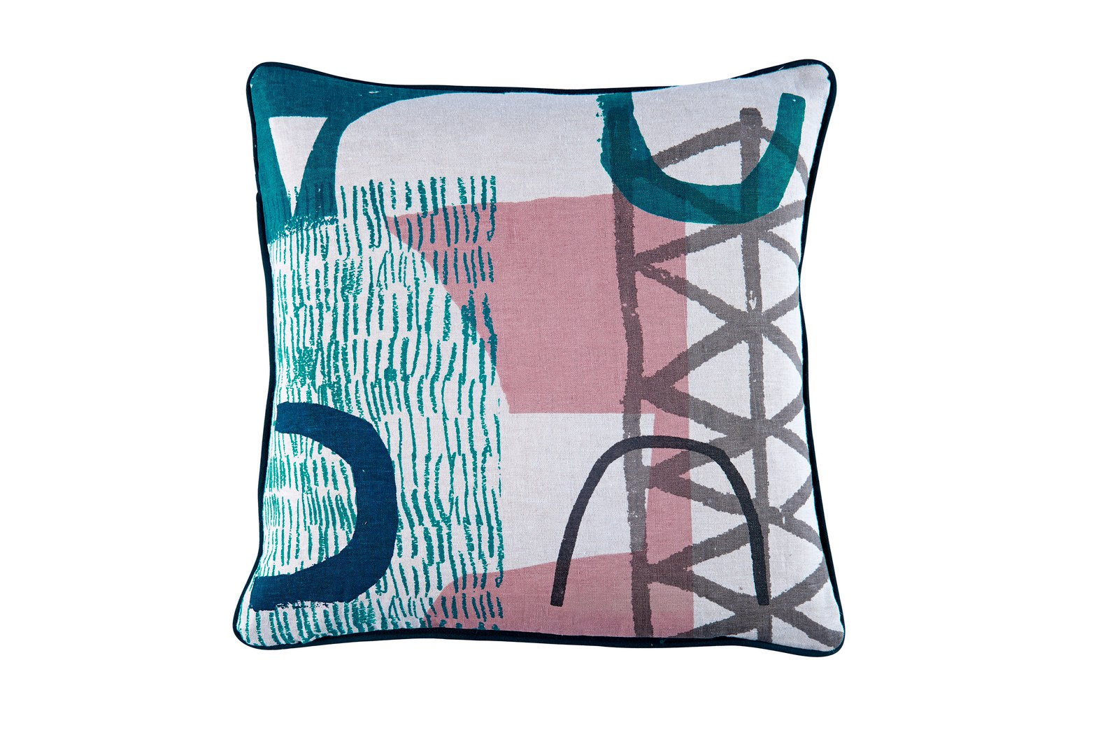 Teal and 2025 pink cushions