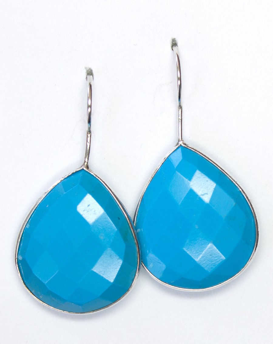 Image of Turquoise Sterling Silver Earrings