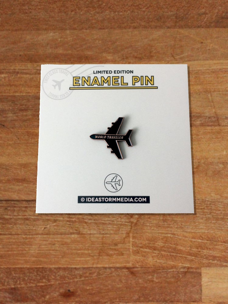 IdeaStorm Studio Store — World Traveler Plane Enamel Pin