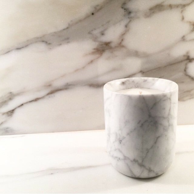 Image of Bianco Carrara Marble Candle