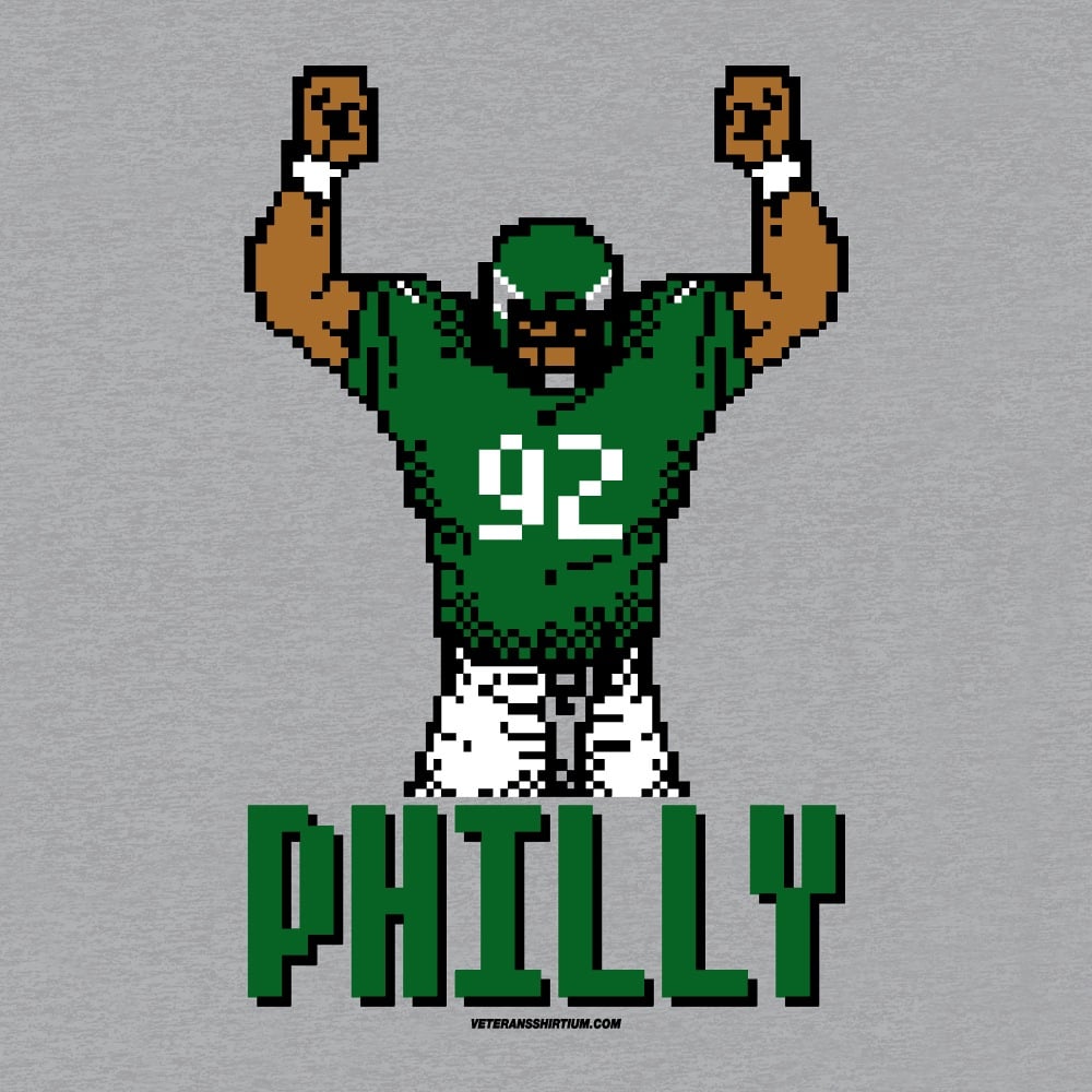 Image of 8-Bit Philly Football #92 Kids T-Shirt