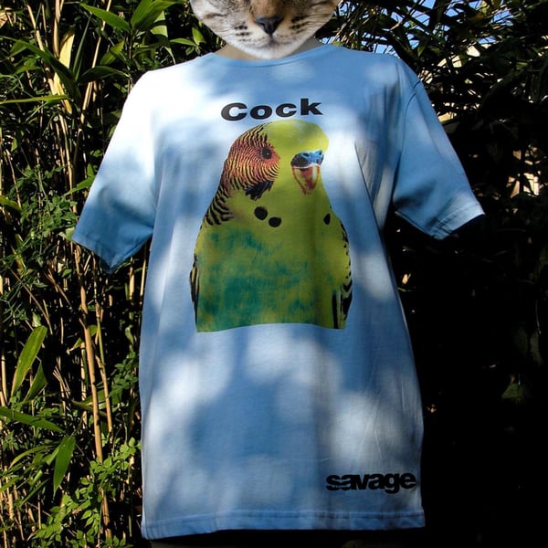 Image of Cock Print Classic Jersey Tee Shirt Size Medium