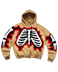 Image 1 of Reworked Cracky 3D Bones Hoodie Size L