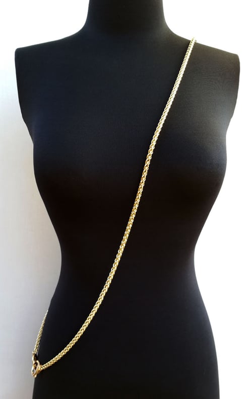 Image of GOLD Chain Luxury Handbag Strap - Braided Chain - 1/4" (6mm) Wide - Choose Length & Hooks/Clasps