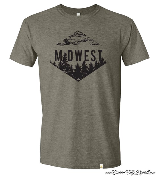 Image of Midwest Trees Tee, Military Green