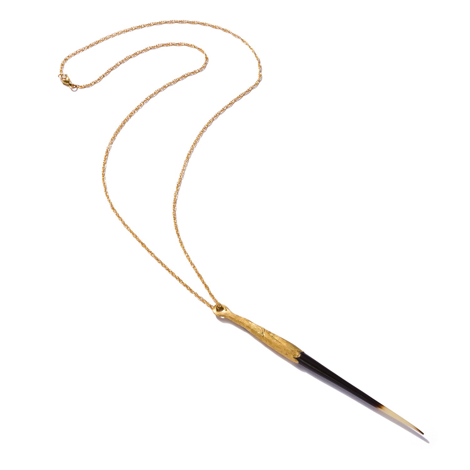 Image of Porcupine Quill in Gold Setting