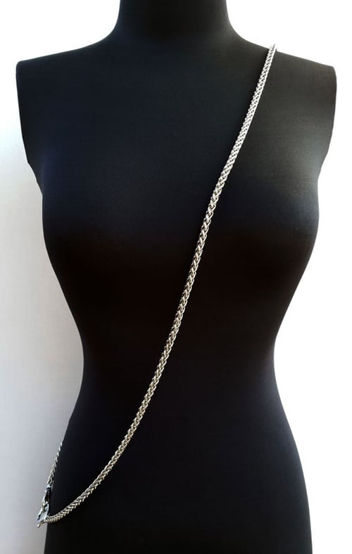 Image of NICKEL Chain Luxury Handbag Strap - Braided Chain - 1/4" (6mm) Wide - Choose Length & Hooks/Clasps