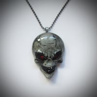 Image 2 of Evil Gentleman Resin Skull Pendant *WAS £35 NOW £25*