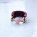 Image of Cherry red and pink opal set with silver and gold