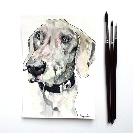 Image of Custom Pet Portrait On Paper