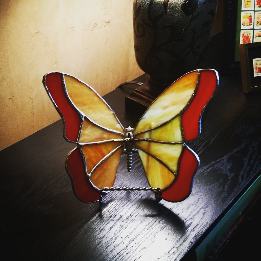 Image of Butterfly-stained glass