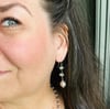 Baroque Pearl And Prenite Earrings