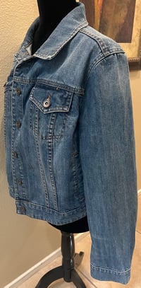 Image 4 of Vintage Blue Denim Jean Jacket Punk Pixie Fairy