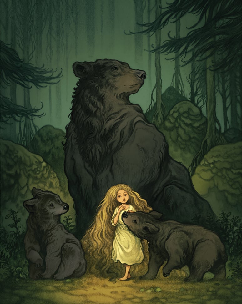 Image of Girl with bears