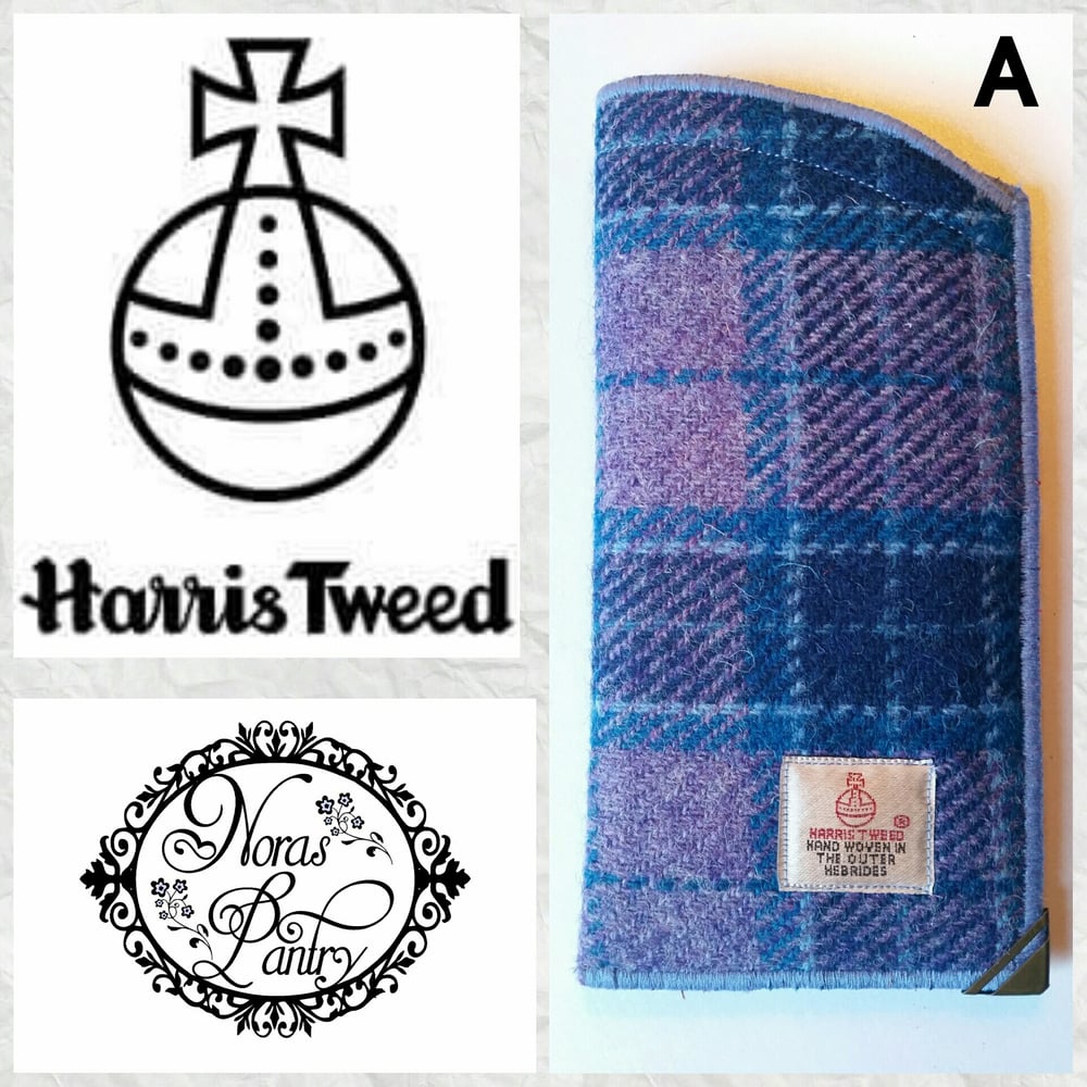 Image of Harris Tweed Padded Glasses Case. 