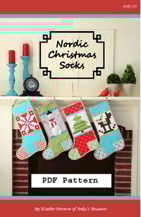 Image 1 of Nordic Christmas Socks PDF pattern