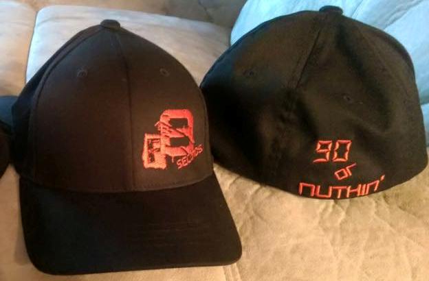 Image of F8seconds Black Fitted Hat w/ 90 or nuttin'